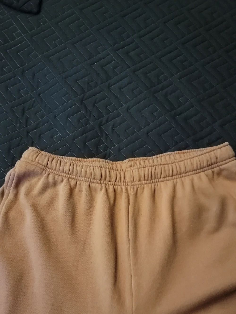 PINK Victoria's Secret Tan Sweatpants with Pink Script - Picture 4 of 4